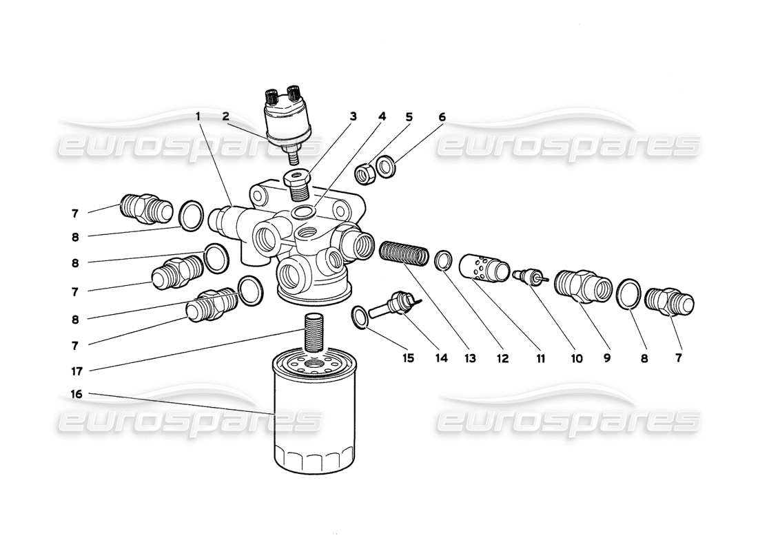 lamborghini diablo 6.0 (2001) motor ölfilter teilediagramm