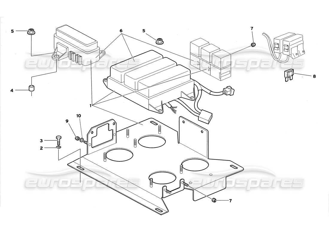 lamborghini diablo gt (1999) teilediagramm des elektrischen systems