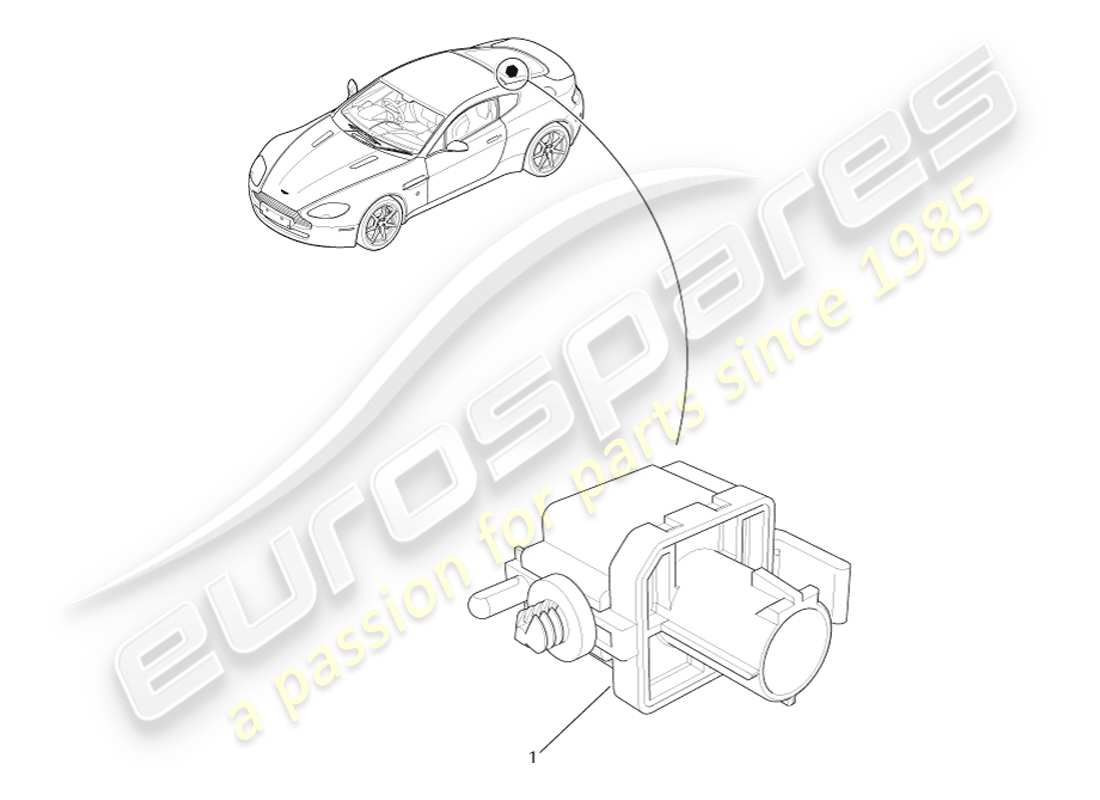 aston martin v8 vantage (2007) teilediagramm des barometrischen sensors