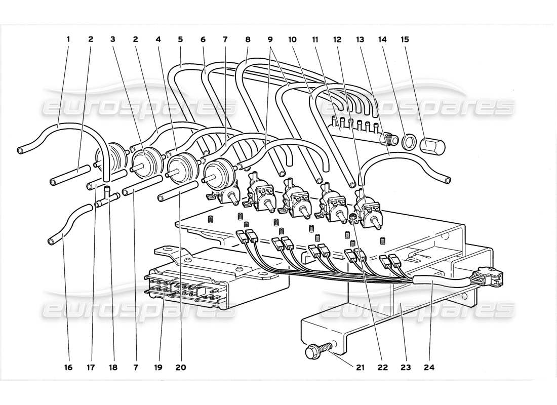 lamborghini diablo gt (1999) teilediagramm für die klimaanlage