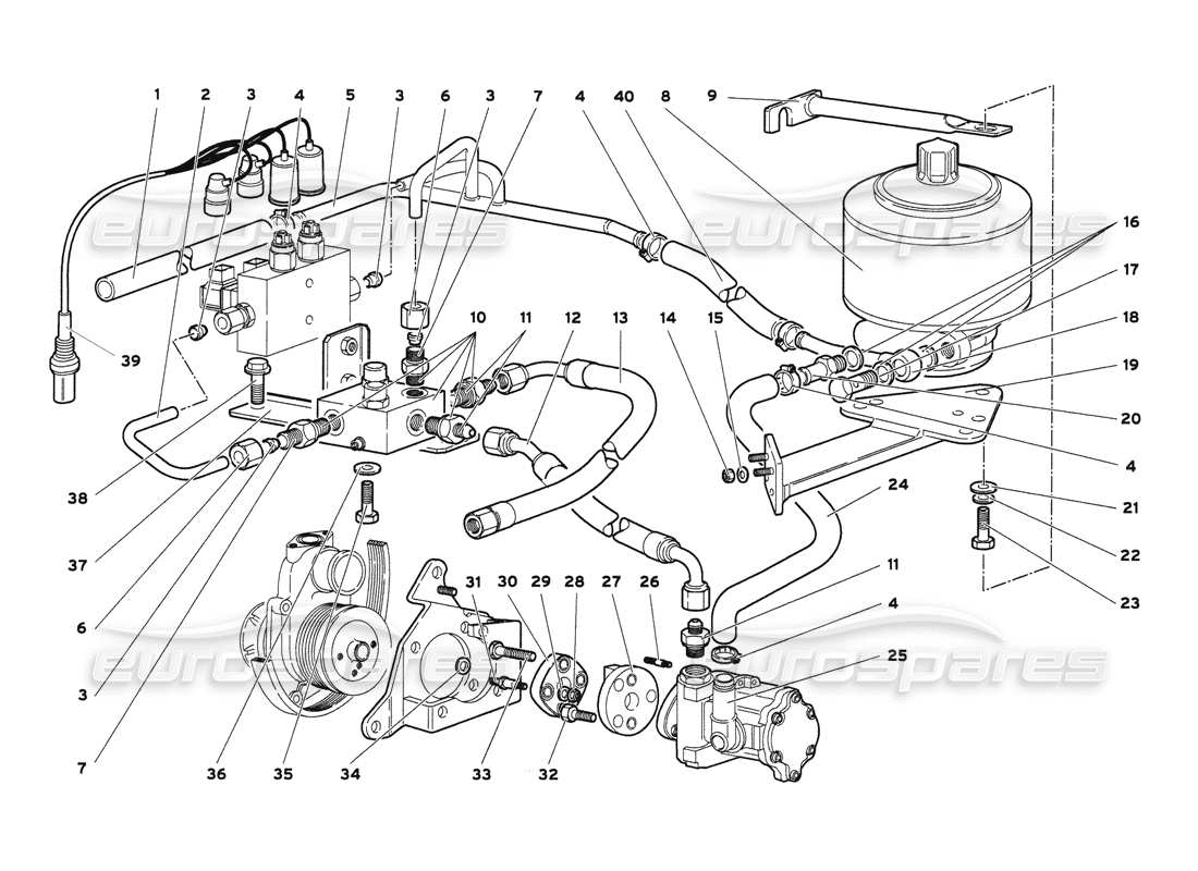 lamborghini diablo 6.0 (2001) lenkungsteildiagramm