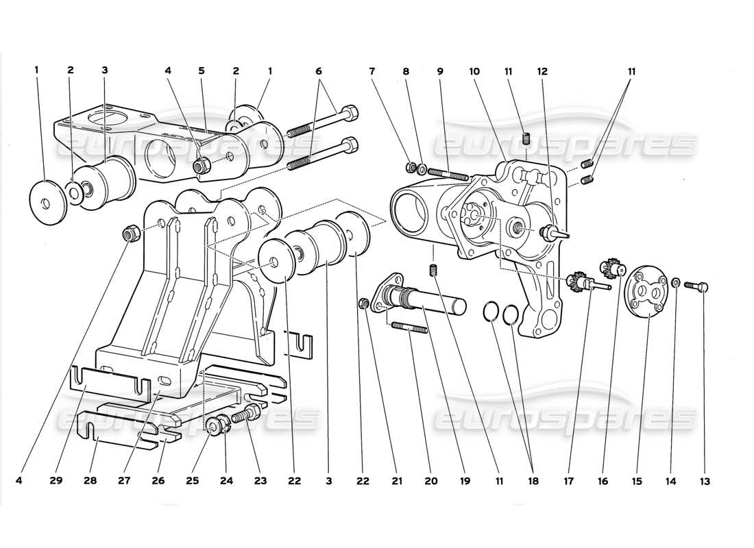eine Teilezeichnung aus dem Lamborghini Diablo GT (1999) Teilekatalog