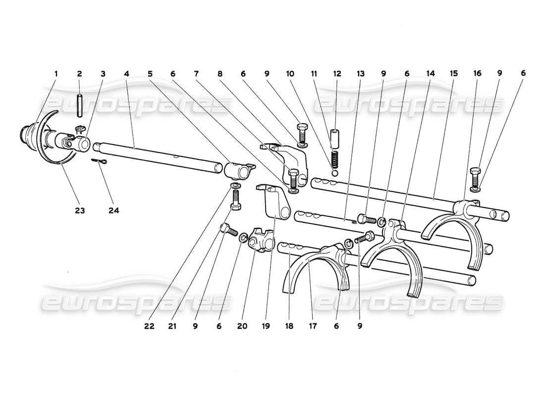 ein teilediagramm aus dem lamborghini diablo-teilekatalog