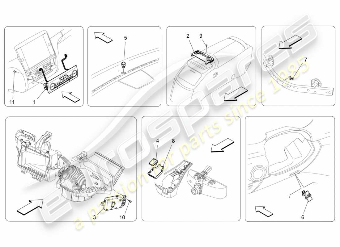 maserati qtp 3.0 tds v6 275hp (2015) klimaanlage: elektronische steuerung ersatzteildiagramm