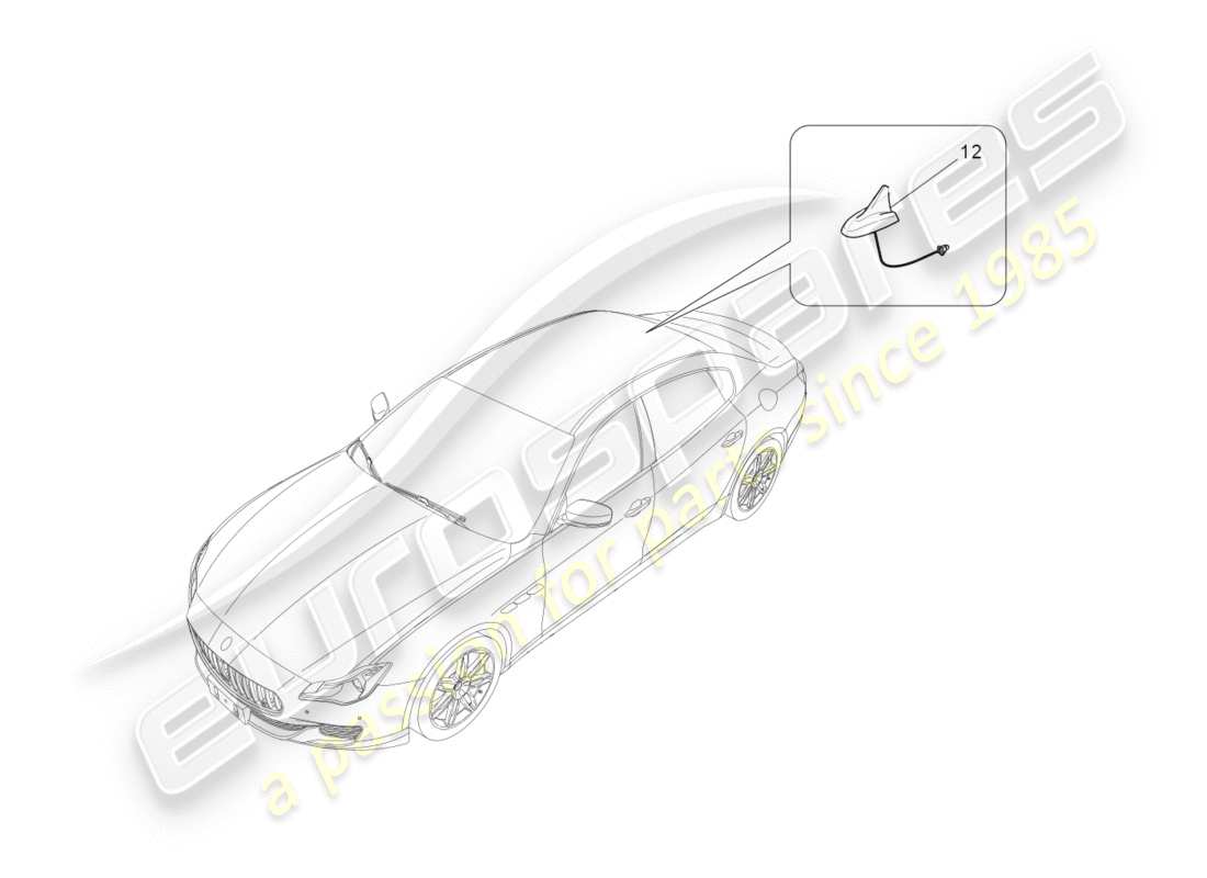 maserati qtp 3.0 tds v6 275hp (2015) empfangs- und verbindungssystem teilediagramm