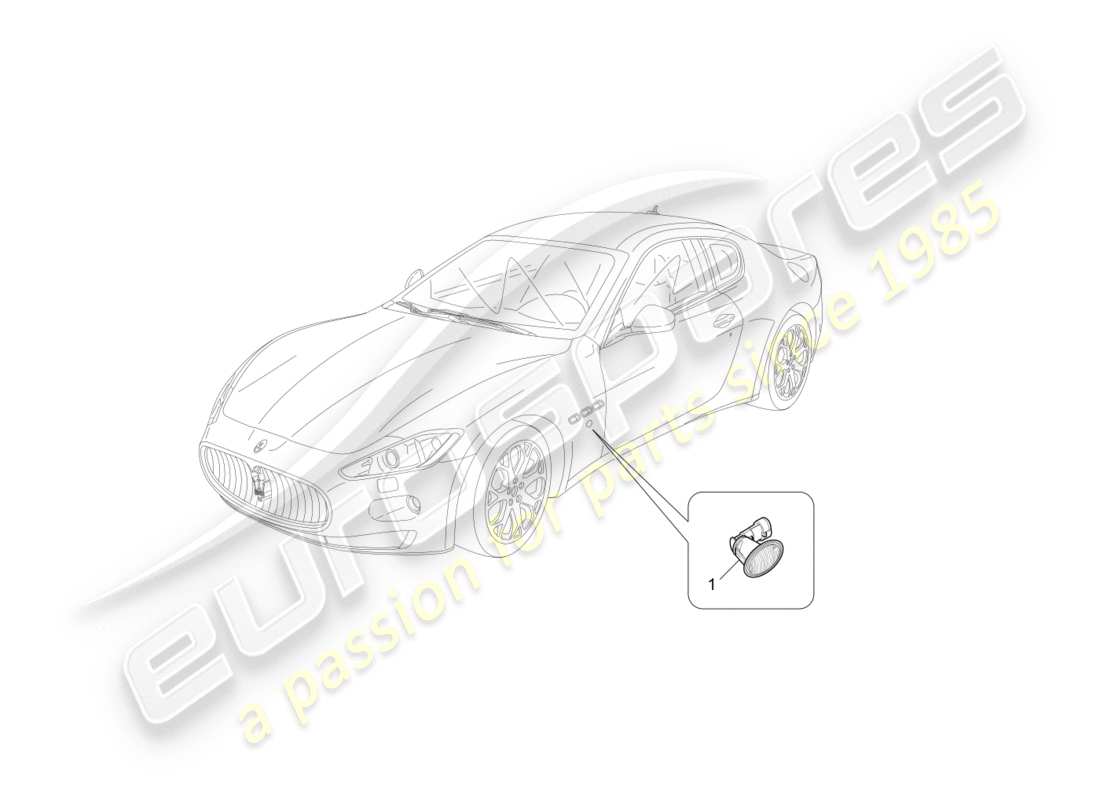 maserati granturismo (2008) seitenleuchtengruppen ersatzteildiagramm