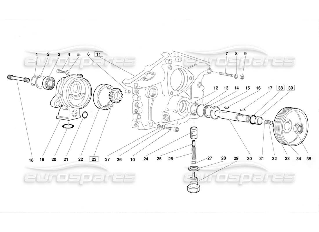 eine Teilezeichnung aus dem Lamborghini Diablo (1991) Teilekatalog
