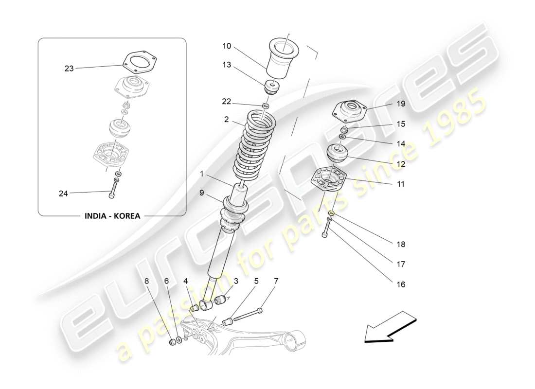 eine teilezeichnung aus dem maserati granturismo (2010) teilekatalog