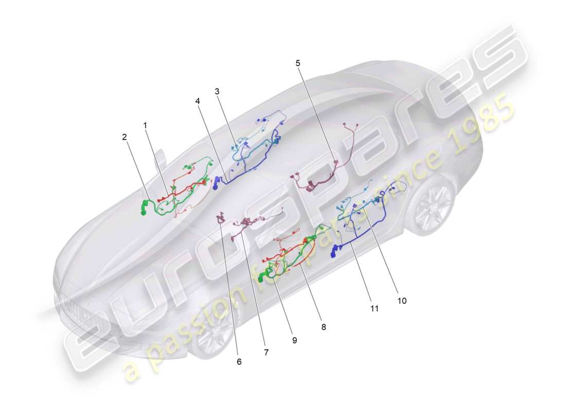 maserati qtp 3.0 bt v6 410hp (2014) hauptverkabelung teilediagramm