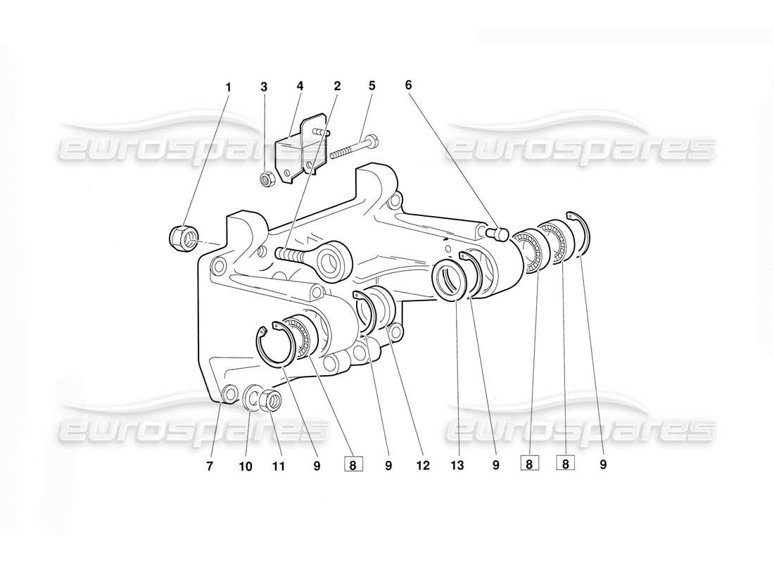 lamborghini diablo (1991) pedalmontage (gültig für version juni 1992) teilediagramm