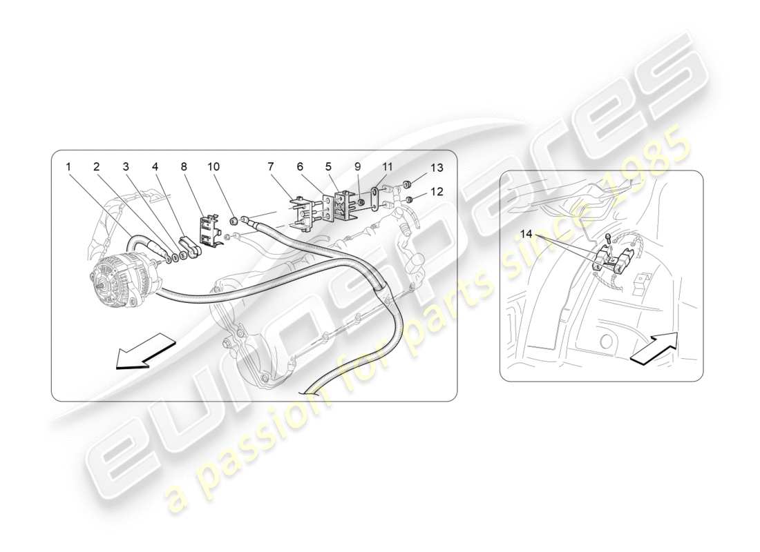 maserati granturismo (2012) hauptverkabelung teilediagramm