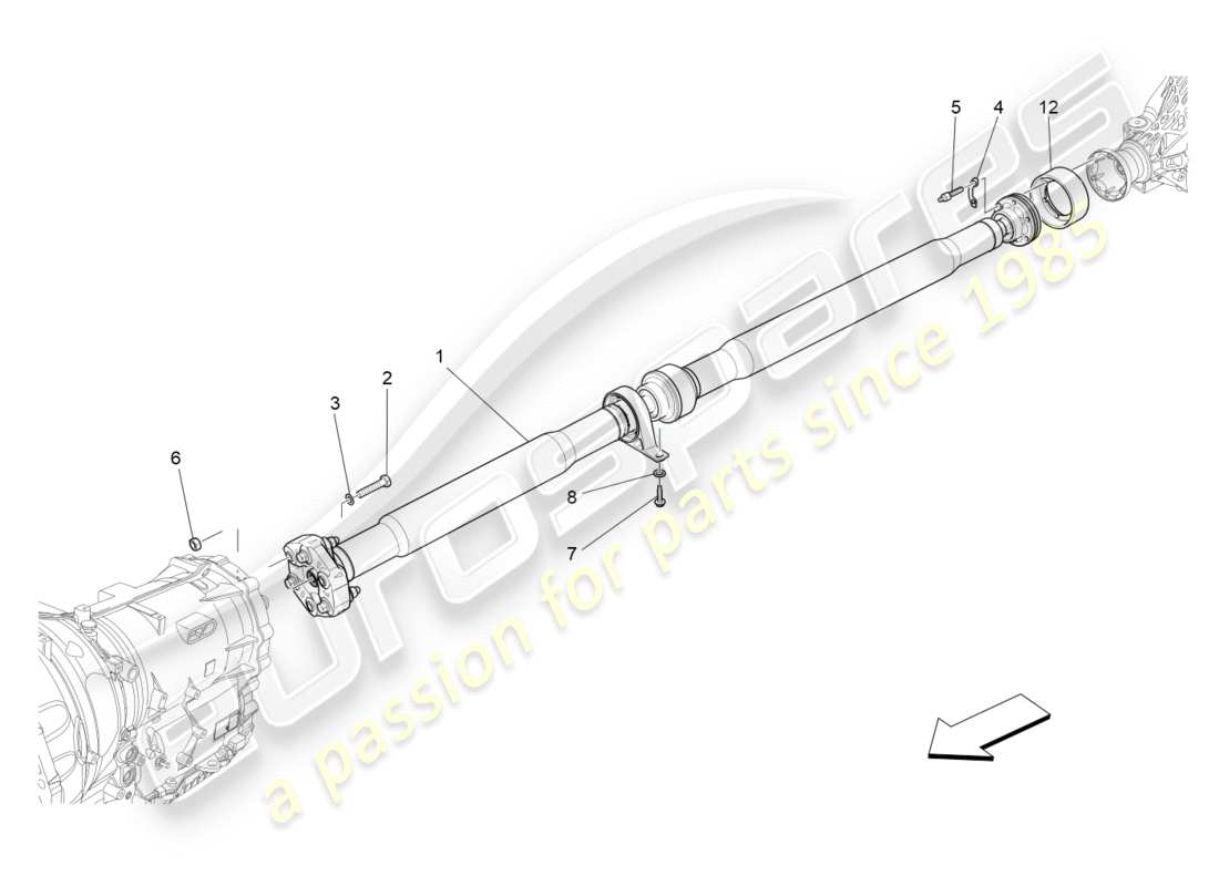 maserati qtp 3.0 bt v6 410hp (2014) getriebewelle teilediagramm