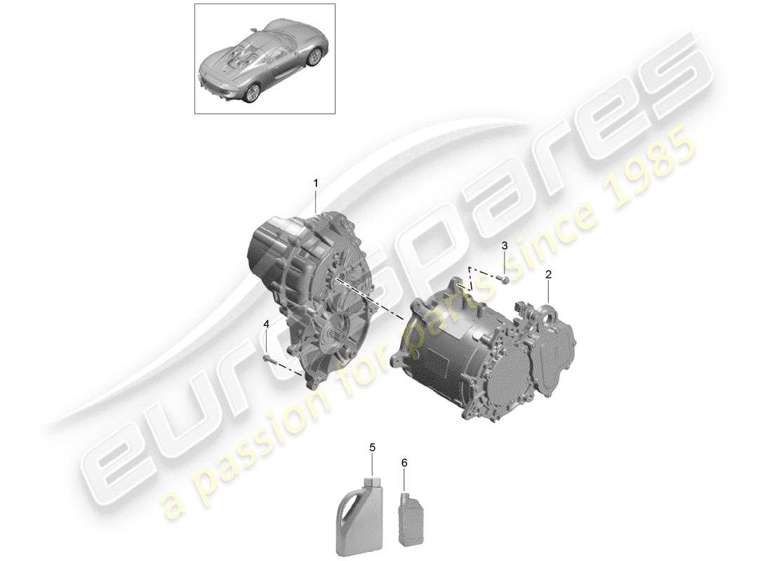 porsche 2015 (918 spyder) vorderachsdifferential ersatzteildiagramm