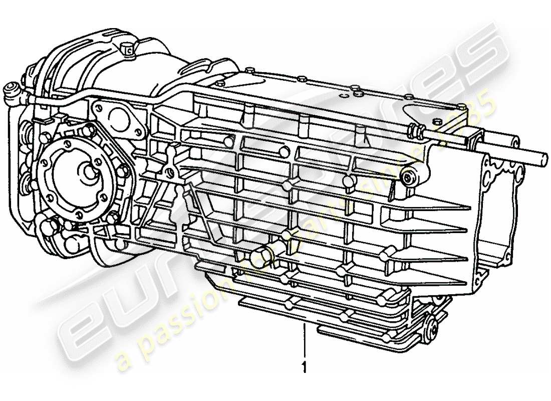 porsche 1991 (refurbished and exchange catalogue) schaltgetriebe ersatzteildiagramm
