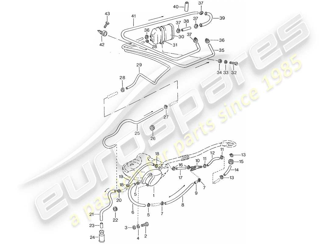 porsche 1977 (911) tankbelüftung - d - mj 1975>> ersatzteildiagramm