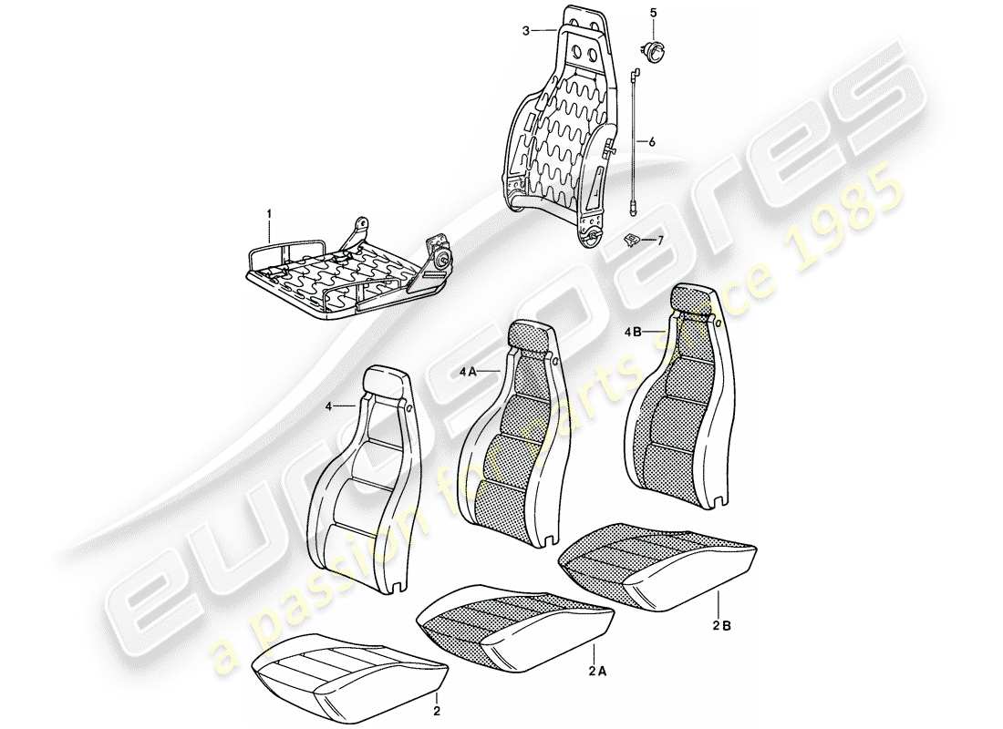 porsche 1984 (928) vordersitz - einzelteile - d >> - mj 1984 ersatzteildiagramm