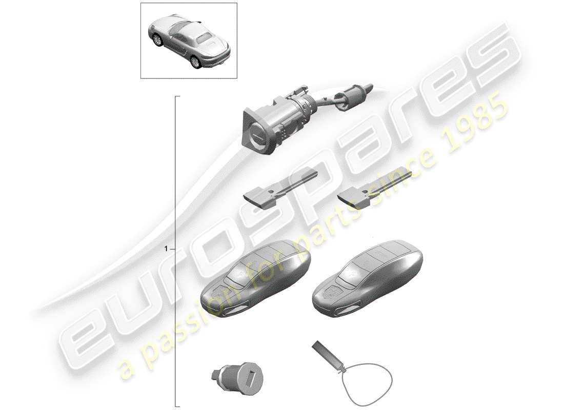 porsche 2020 (718 boxster) reparatursatz ersatzteildiagramm