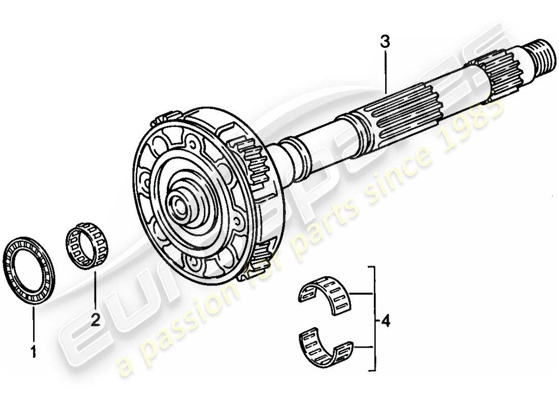 porsche 1986 (928) automatikgetriebe - planetenritzelträger ersatzteildiagramm