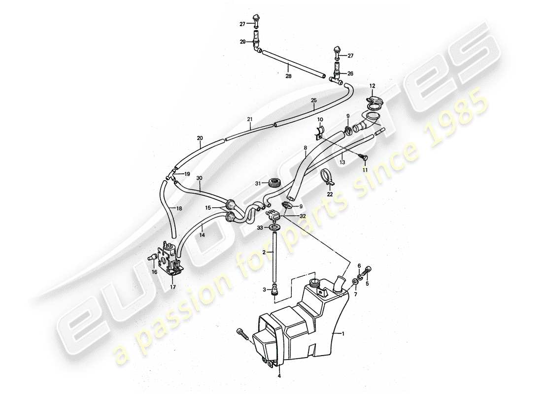porsche 1976 (911 turbo) scheibe - ersatzteildiagramm