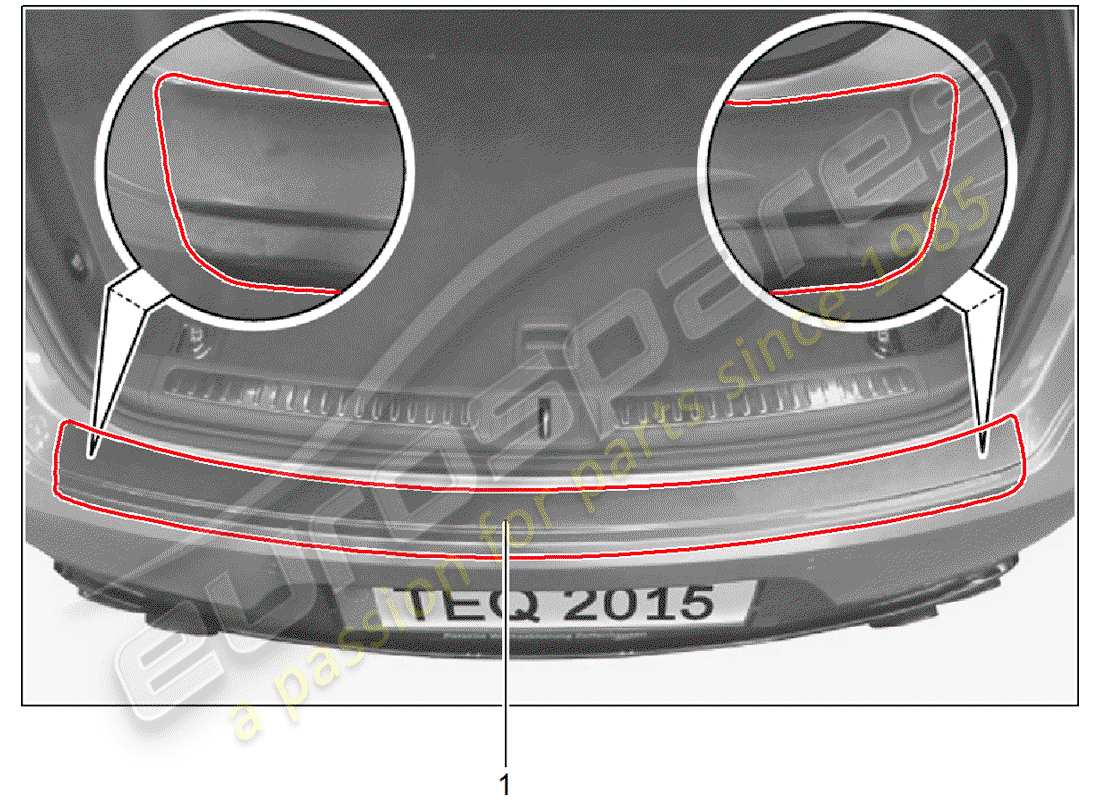 porsche 2016 (tequipment macan) ladekantenschutz ersatzteildiagramm