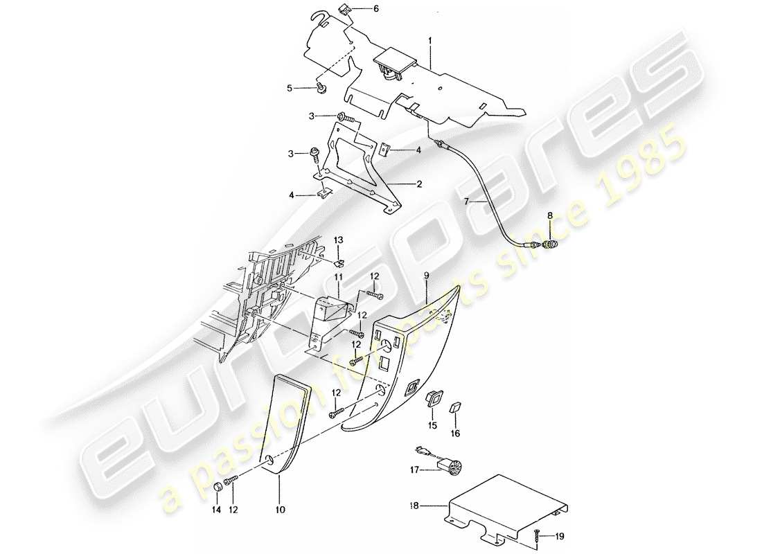 porsche 2002 (996 turbo / gt2) telefonvorbereitung teilediagramm