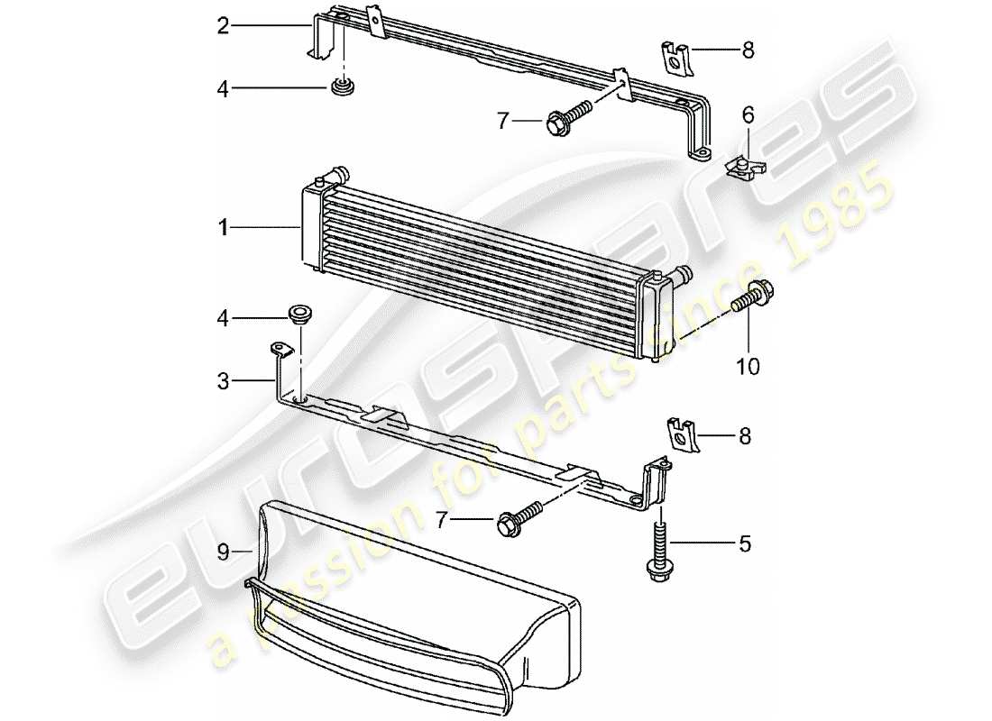 porsche 1998 (986 boxster) kühler - d - mj 2000>> teilediagramm