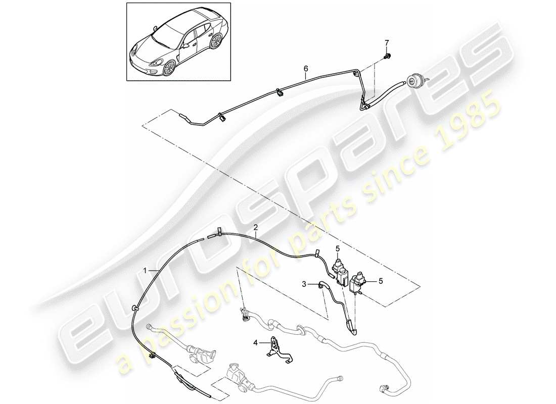 porsche 2016 (panamera 970) druckrohr ersatzteildiagramm