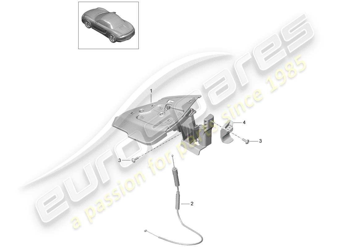 porsche 2016 (981 boxster) flap-teilediagramm