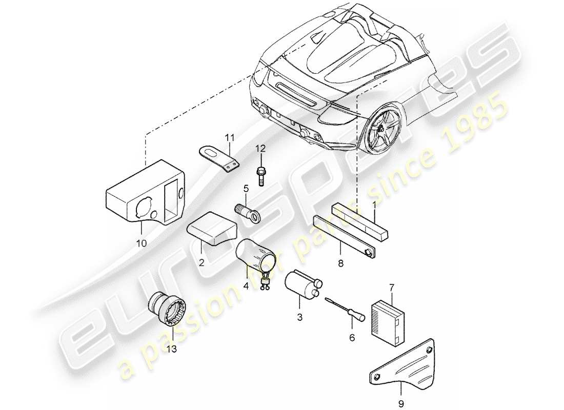 porsche 2006 (carrera gt) werkzeug teilediagramm
