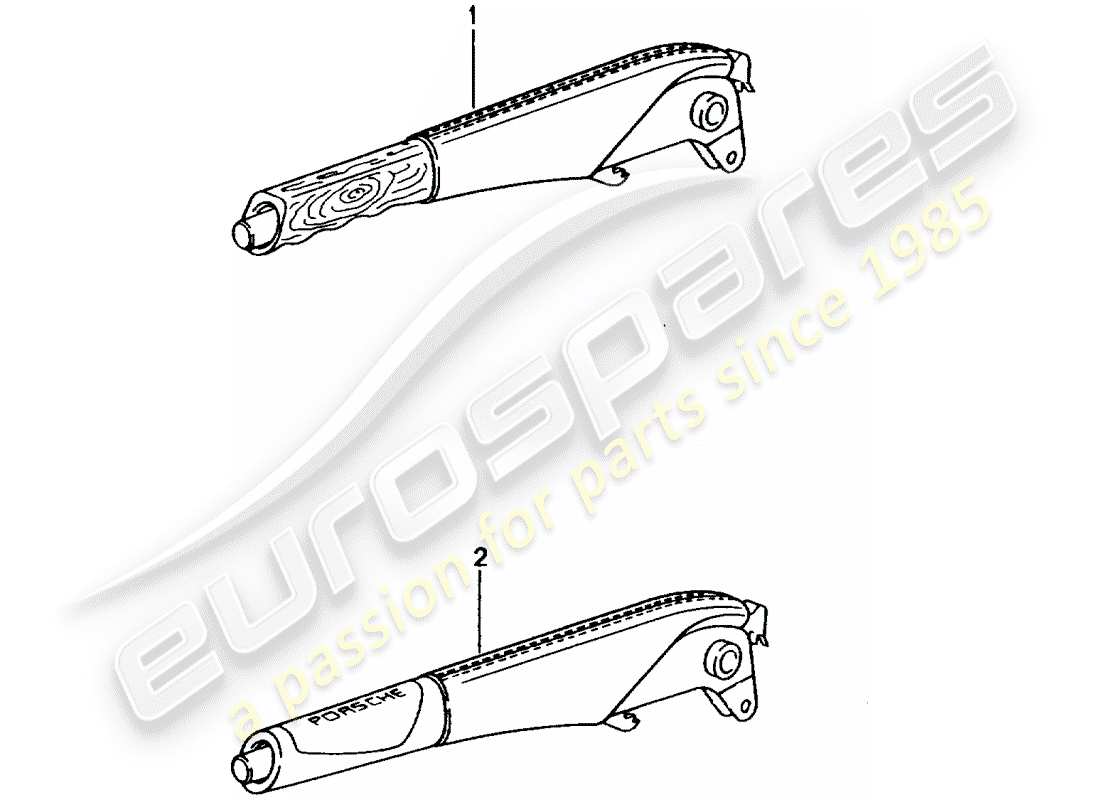 porsche 2004 (tequipment) handbremshebel ersatzteildiagramm