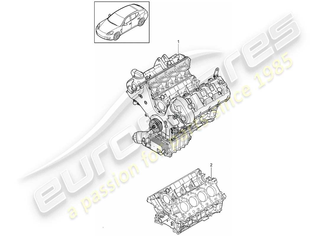 porsche 2010 (panamera 970) long block ersatzteildiagramm