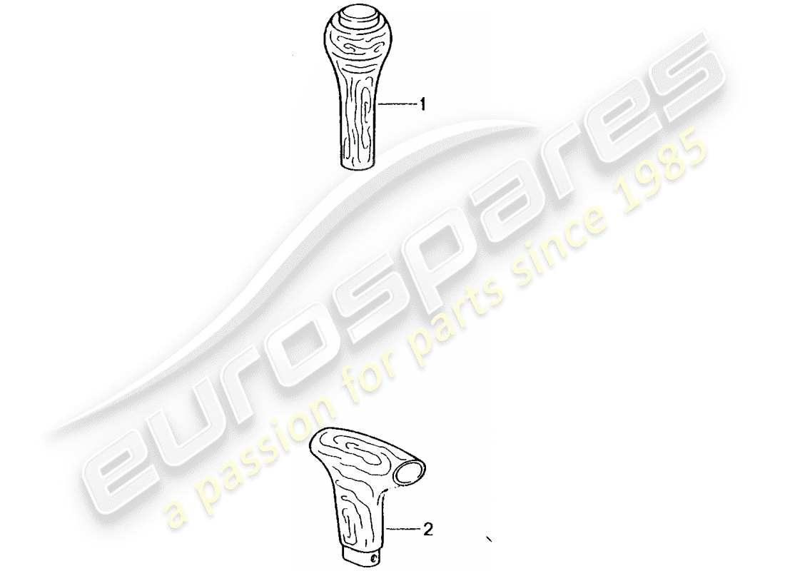 porsche 2002 (tequipment) wählhebel ersatzteildiagramm