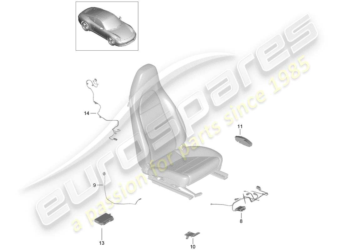 porsche 2014 (991-1) harness-ersatzteildiagramm