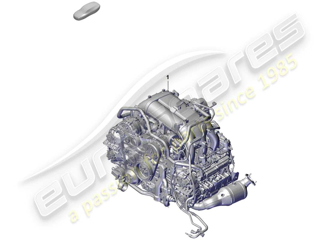 porsche 2019 (718 boxster spyder) ersatzteildiagramm für den motorersatz