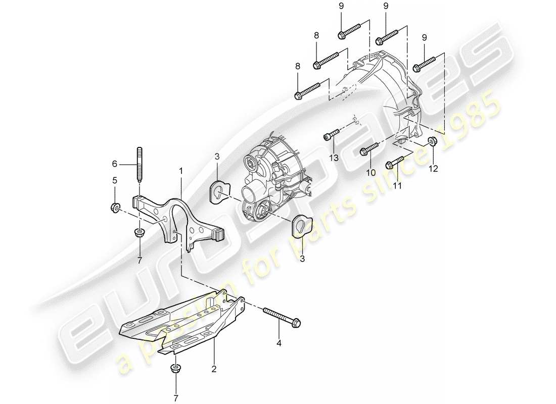 porsche 2008 (997-1) schaltgetriebe teilediagramm