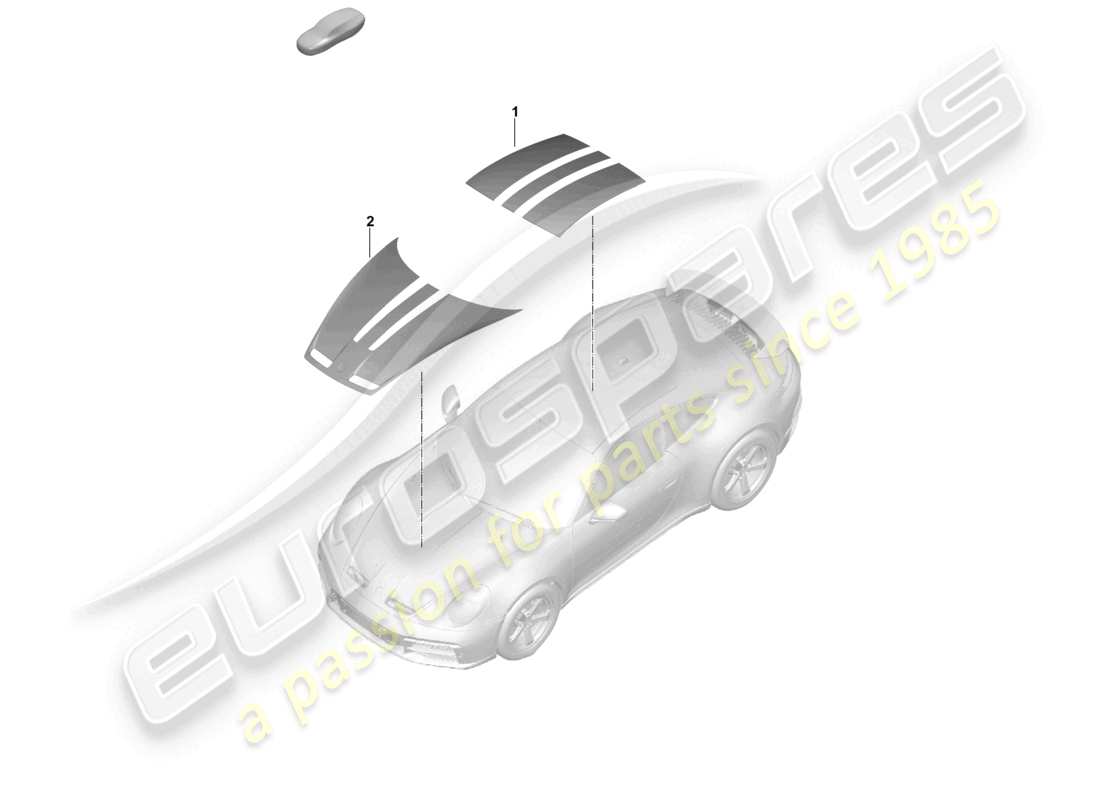 porsche 2019 (992-1) lackierschablone 911 rallye dakar designpaket teilediagramm