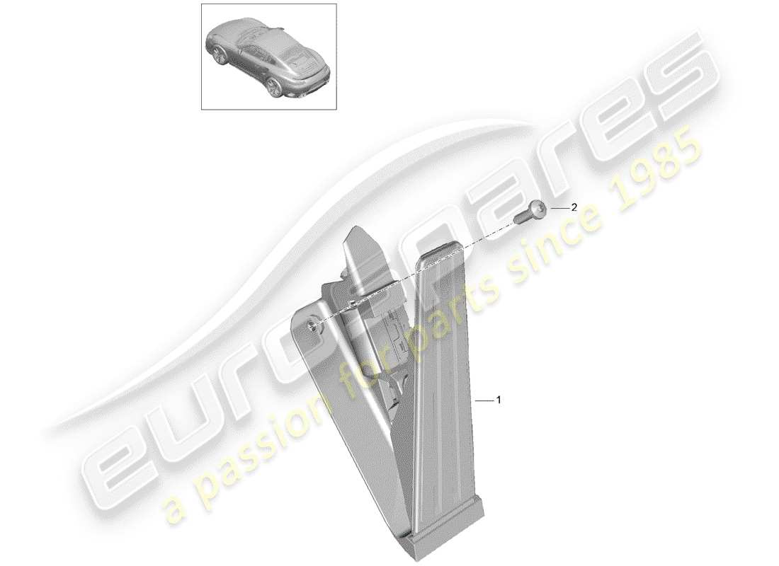porsche 2016 (991-1 turbo) brems- und beschleunigungspedalbaugruppe teilediagramm