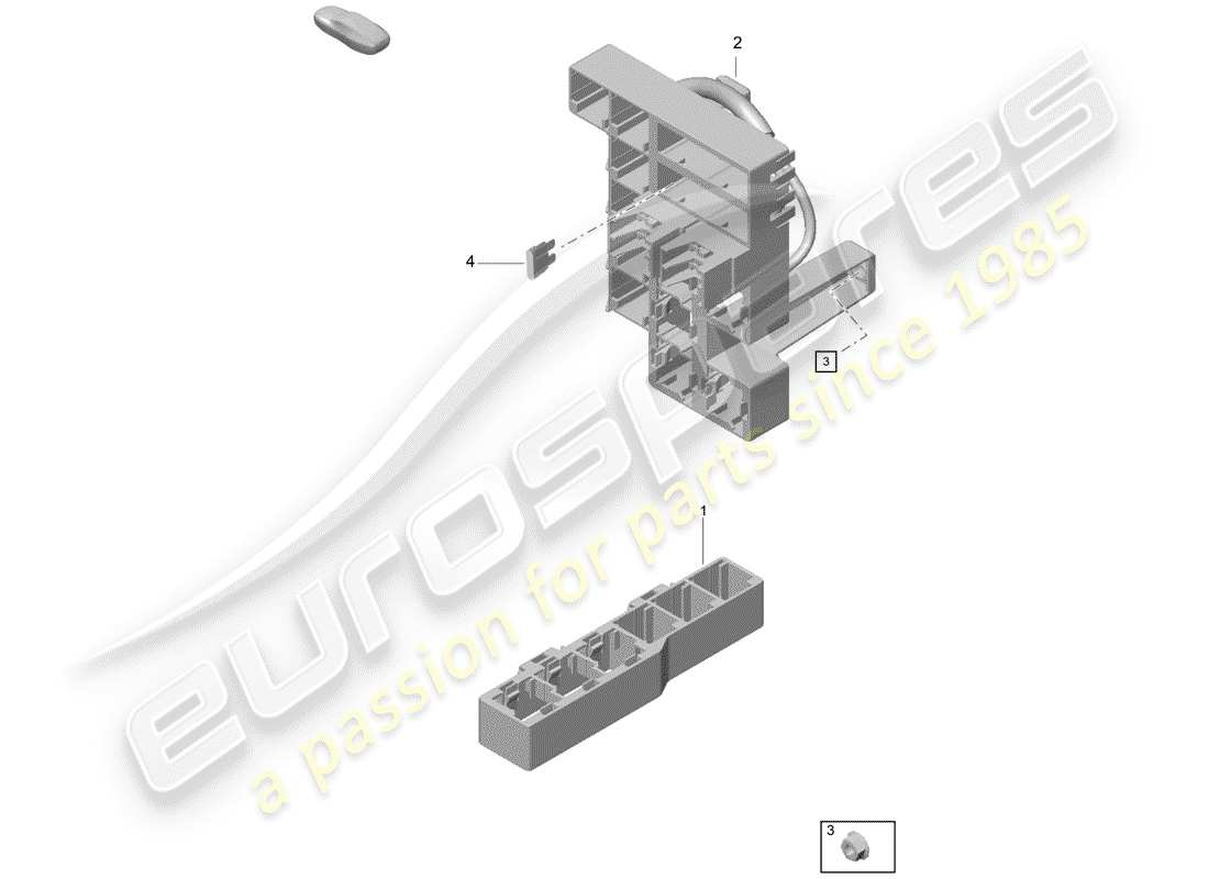 porsche 2020 (718 boxster spyder) sicherungskasten/relaisplatte ersatzteildiagramm