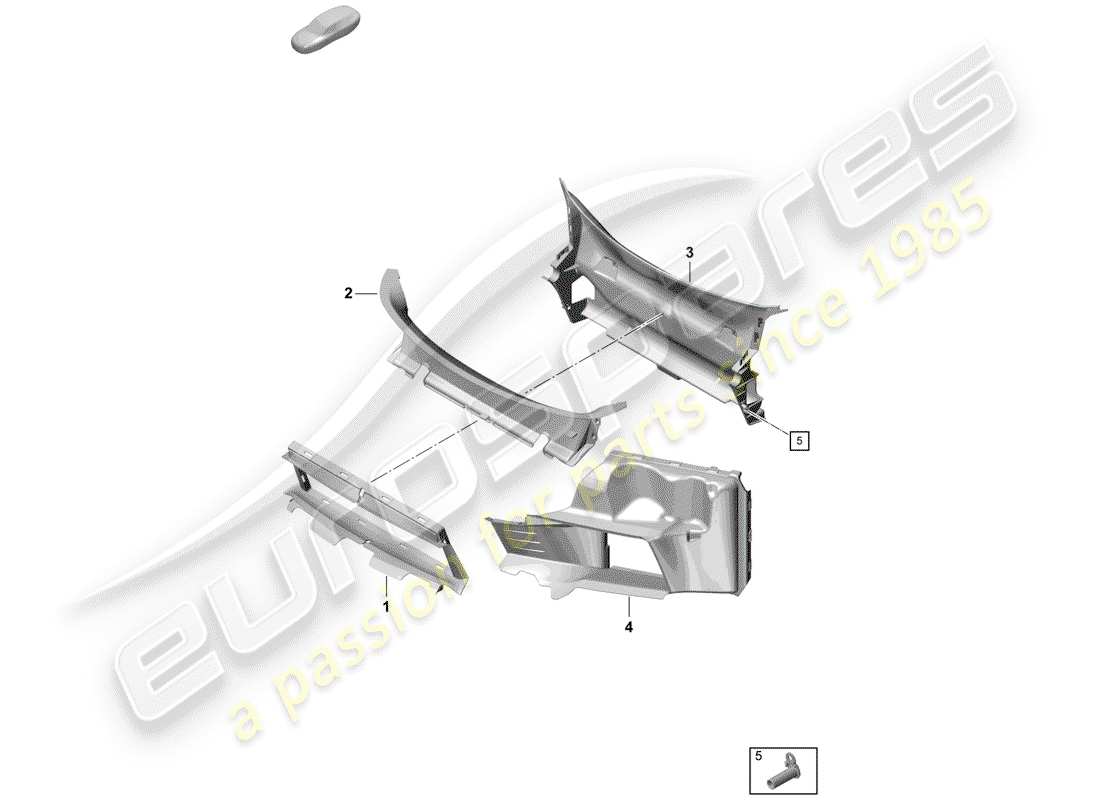 porsche 2020 (718 boxster spyder) stoßstange ersatzteildiagramm