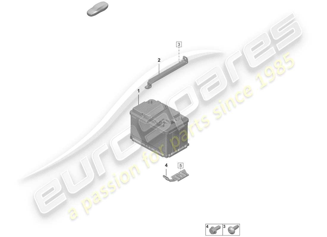 porsche 2019 (992-1) batterie teilediagramm