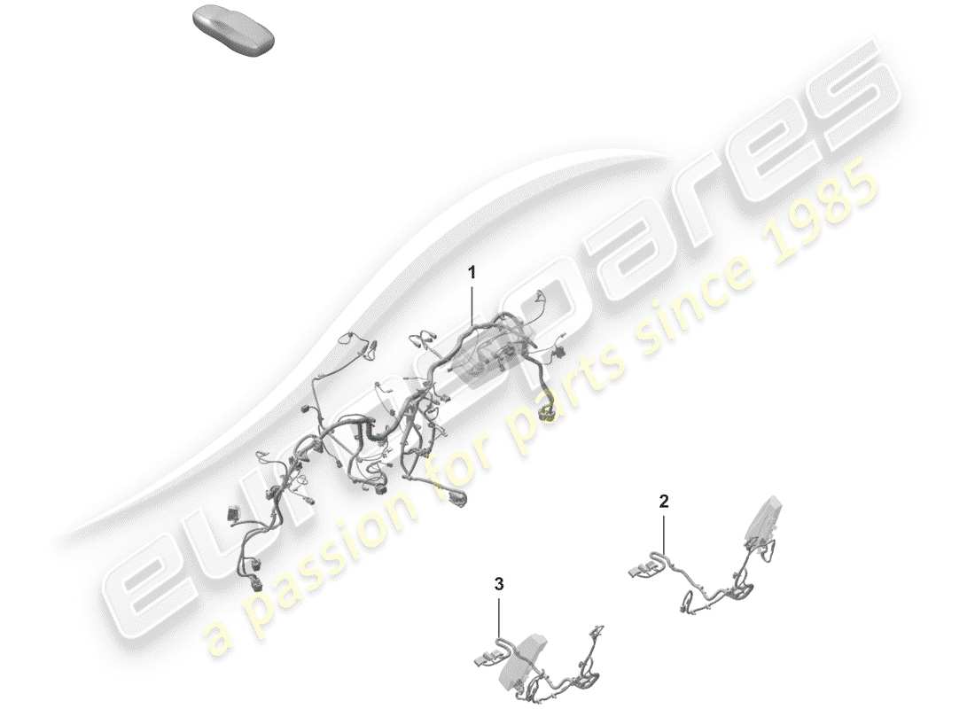 porsche 2019 (992-1) harness-ersatzteildiagramm