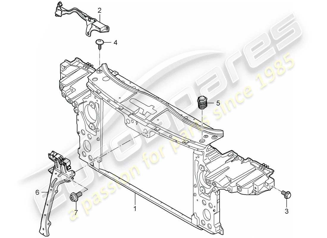 porsche 2008 (cayenne e1 9pa) bracket-ersatzteildiagramm
