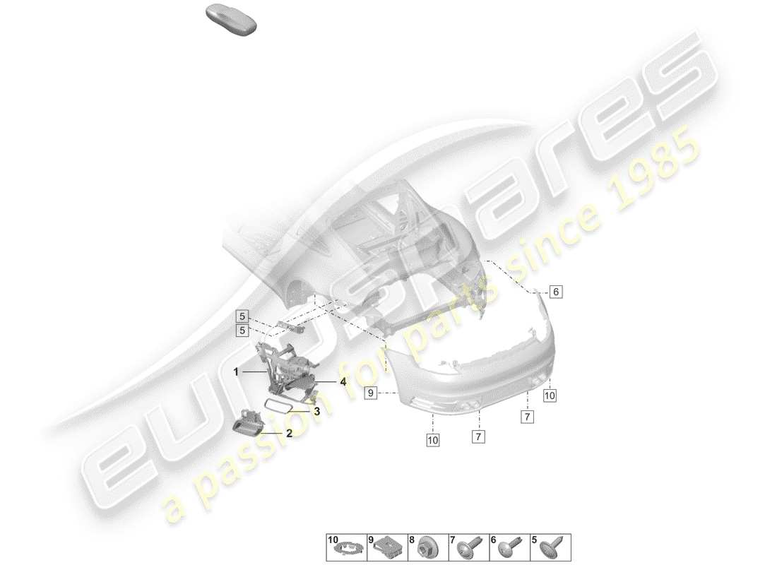 porsche 2019 (992-1) stoßstange ersatzteildiagramm
