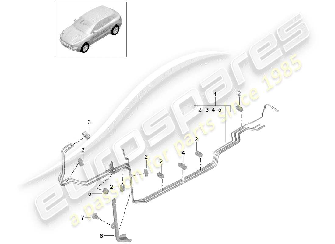 porsche 2018 (macan) kraftstoffsystem teilediagramm