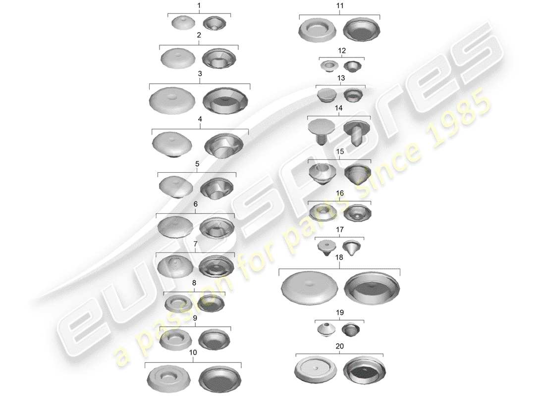 porsche 2019 (991-2 r/gt3/rs) plug-teilediagramm