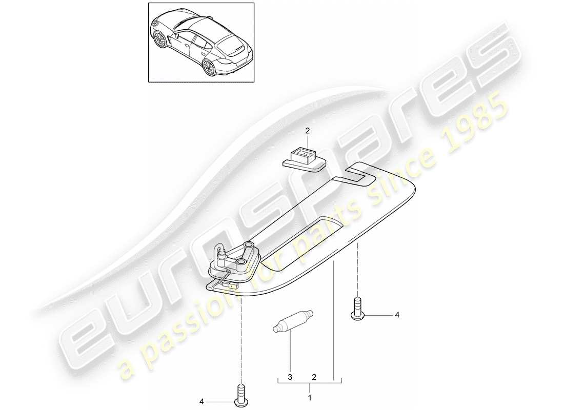 porsche 2013 (panamera 970) sonnenblenden ersatzteildiagramm