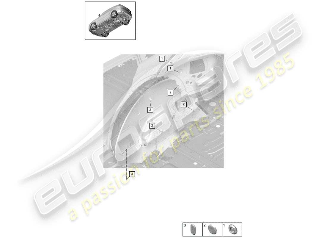 porsche 2020 (cayenne e3 9ya/9yb) plug-teilediagramm