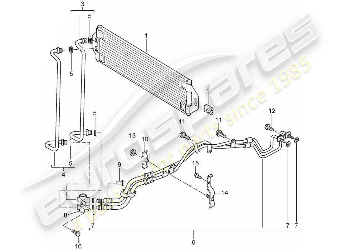 porsche 2004 (cayenne e1 9pa) tiptronic-ersatzteildiagramm