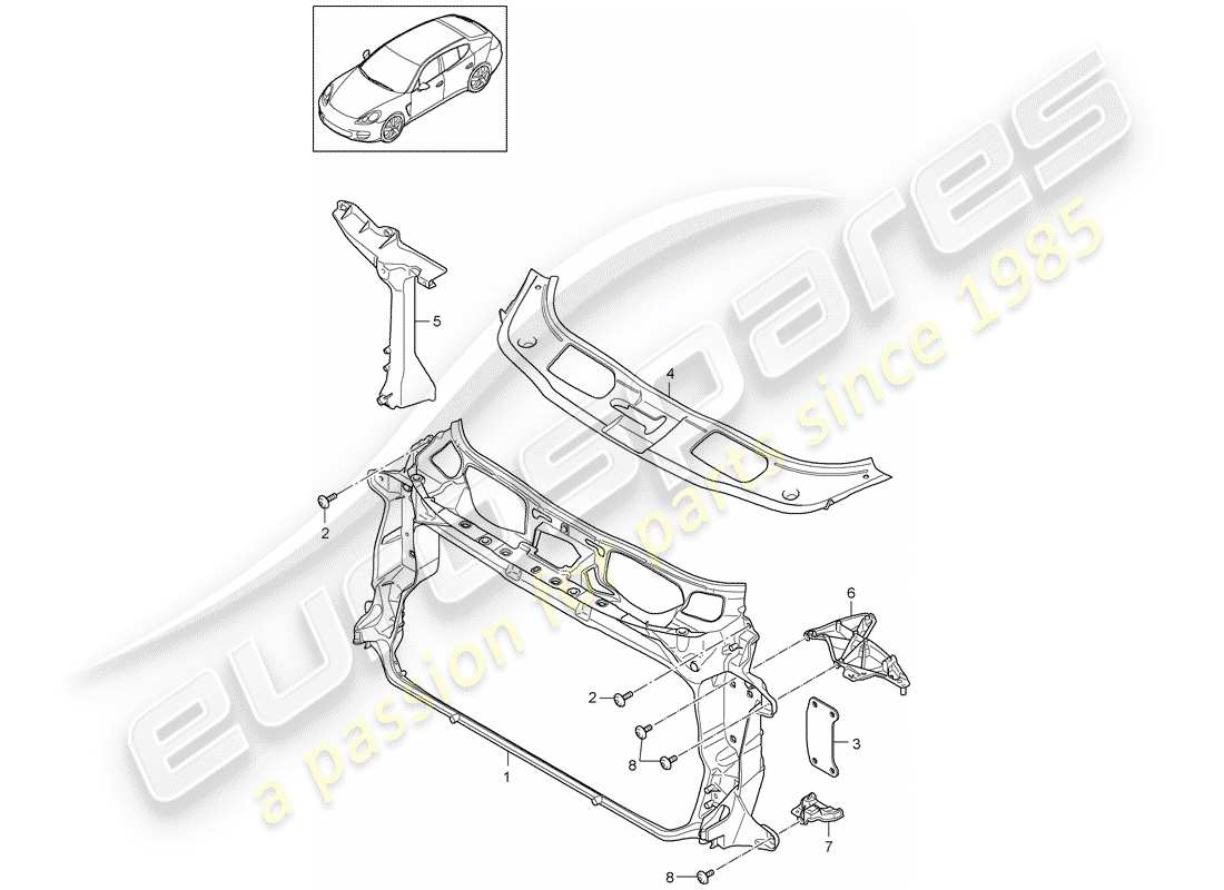 porsche 2013 (panamera 970) bracket-ersatzteildiagramm