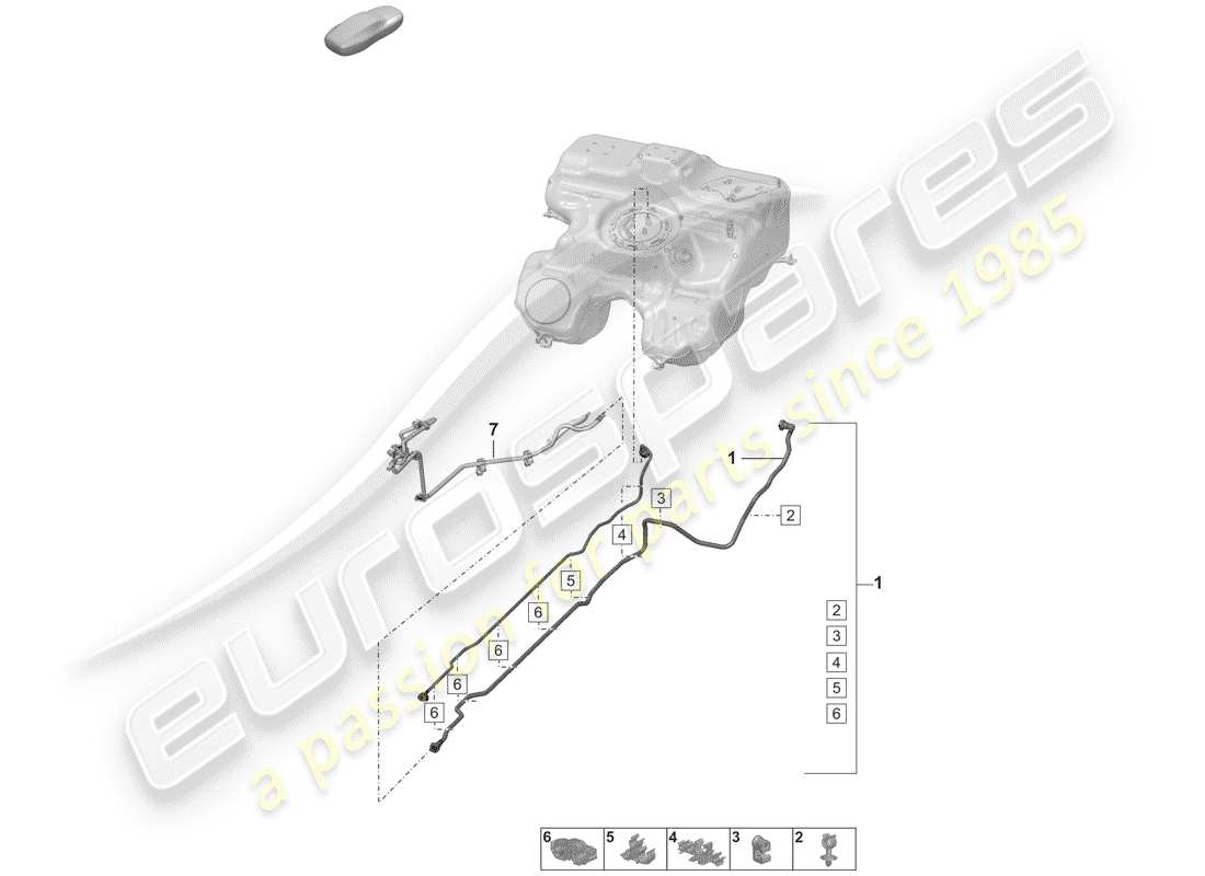 porsche 2019 (992-1) kraftstoffleitung teilediagramm